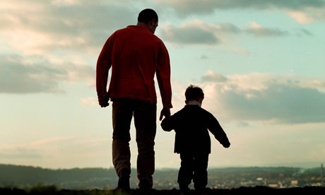 a-father-and-son-walking